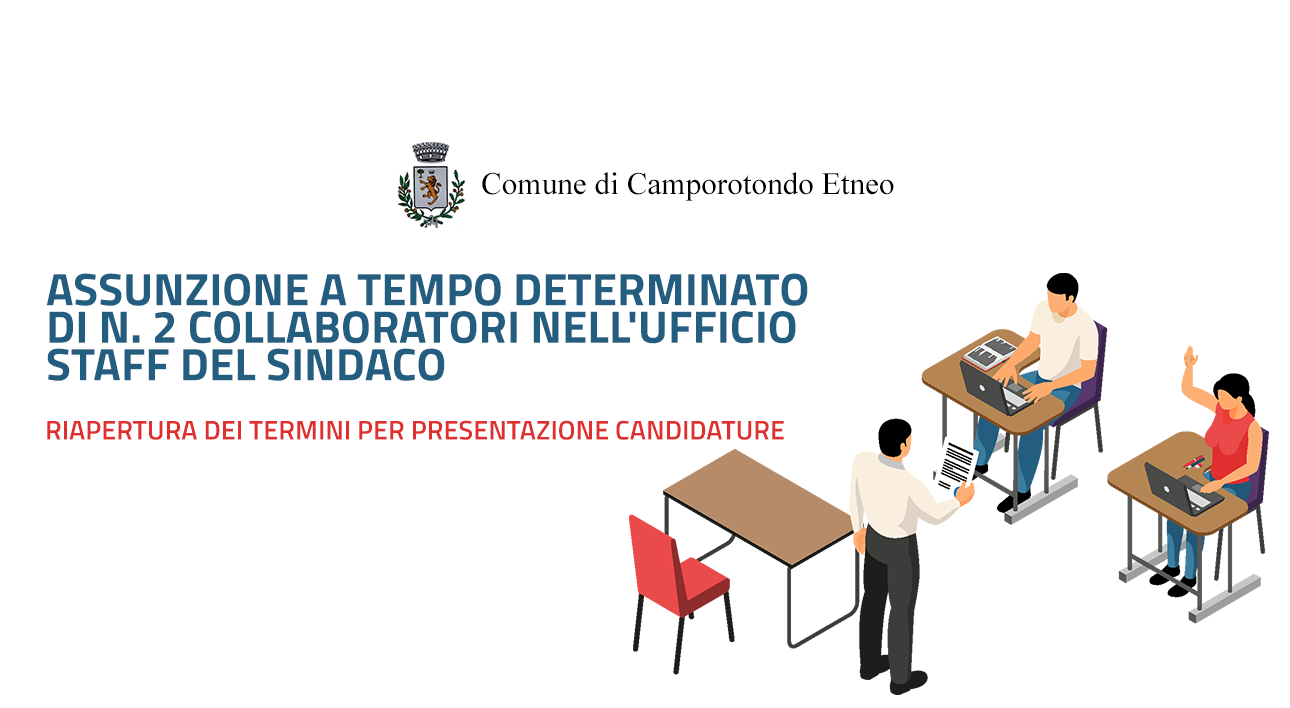 ANTEPRIMA CAMPOROTONDO 2026 bando collaboratori staff sindaco